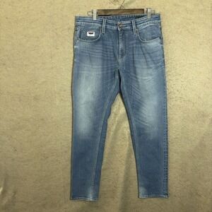 Dsquared2 Ankle Jeans Mens 34x28 Blue Fade Straight Leg Italy